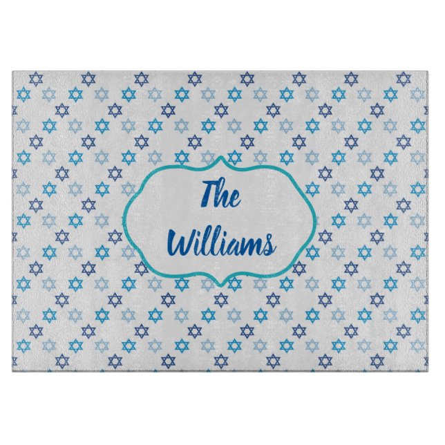 Star von David Blue und White Schneidebrett (Vorderseite)