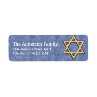Star von David Chanukah Address Labels d15
