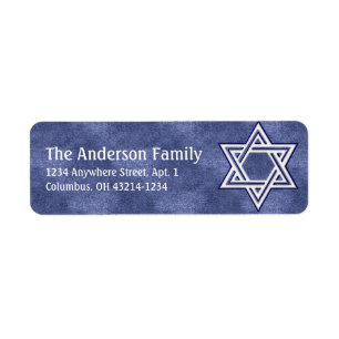 Star von David Chanukah Address Labels d9