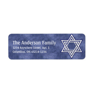 Star von David Chanukah Address Labels d9