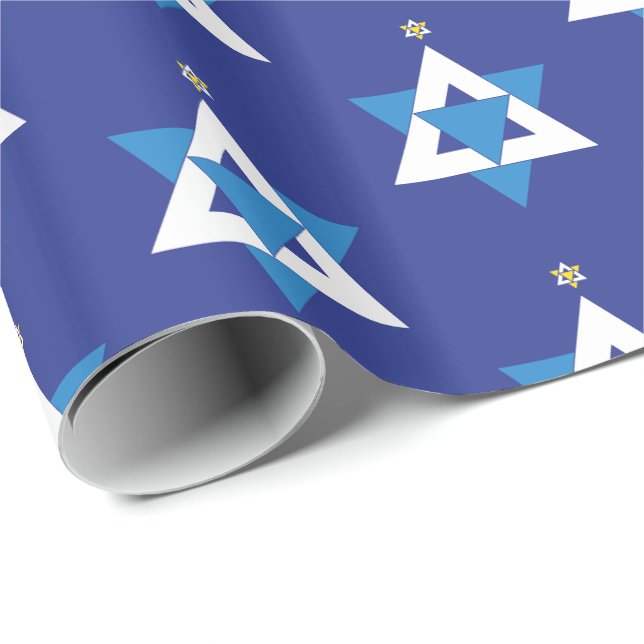 Star von David Christmas Tree Geschenkpapier (Rolleneckpunkt)