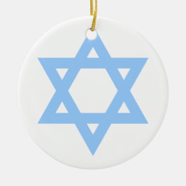 Star von David Customized Hanukkah Weihnachtsbaum Keramik Ornament