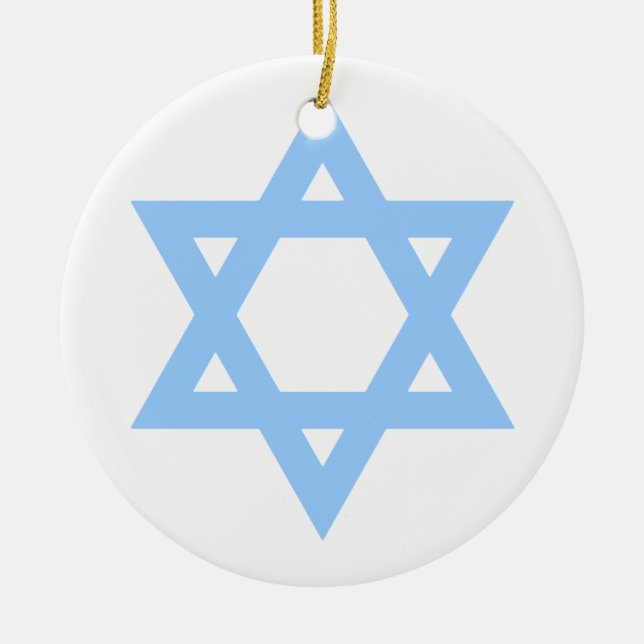 Star von David Customized Hanukkah Weihnachtsbaum Keramik Ornament (Vorne)