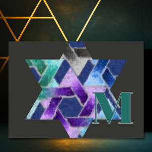 Star von David Damask Danke, dass Sie die Monogram Karte