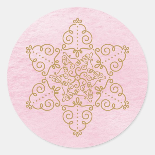 Star von David Filigree auf Pink Wash Sticker (Vorderseite)