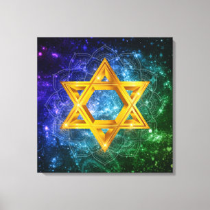 Star von David Galaxy - Magen David Stretched Leinwanddruck