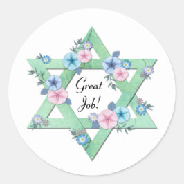 Star von David Great Job Classic Round Sticker