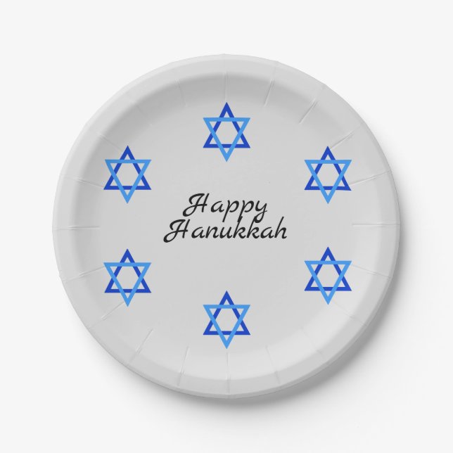 Star von David Hanukkah Pappteller (Vorderseite)