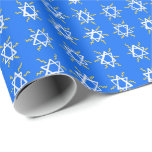 Star von David Hanukkah Pattern Blaues weißes Gesc Geschenkpapier<br><div class="desc">Karo in meinem Shop für mehr Farben und Muster! Bitte beachten Sie auch, wie Zazzle das Muster druckt und stellen Sie sicher, dass die Größe für Ihre Bedürfnisse geeignet ist. Sie wiederholen das Muster jedes 36", sodass es nicht für Ihre Zwecke passen kann. Dies gilt für alle Designs, nicht nur...</div>