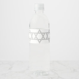 Star von David Hanukkah Wasserflaschenetikett