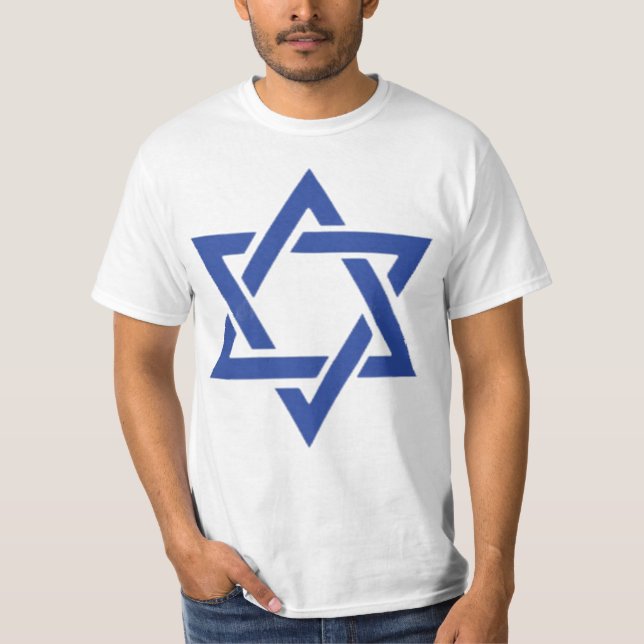 Star von David jüdisch Israel Flag Patriotic T-Shirt (Vorderseite)