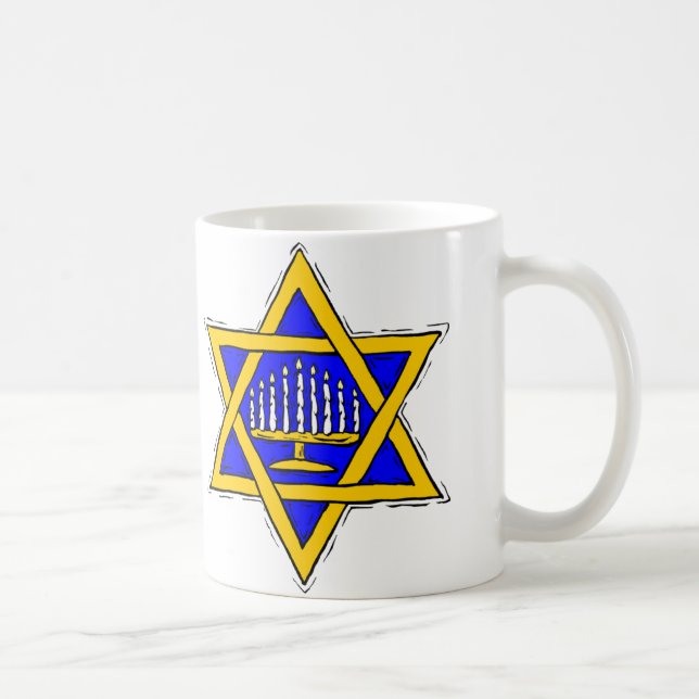 Star von David & Menorah Kaffeetasse (Rechts)