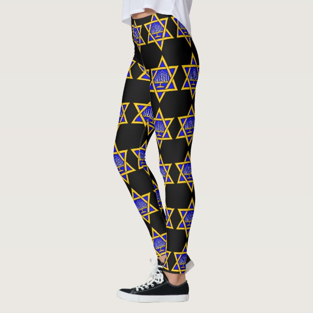 Star von David & Menorah Leggings (Links)