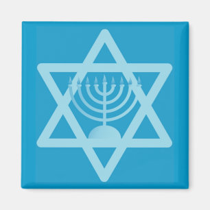 Star von David Menorah Magnet