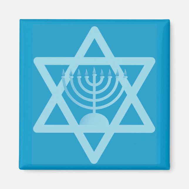 Star von David Menorah Magnet (Vorne)