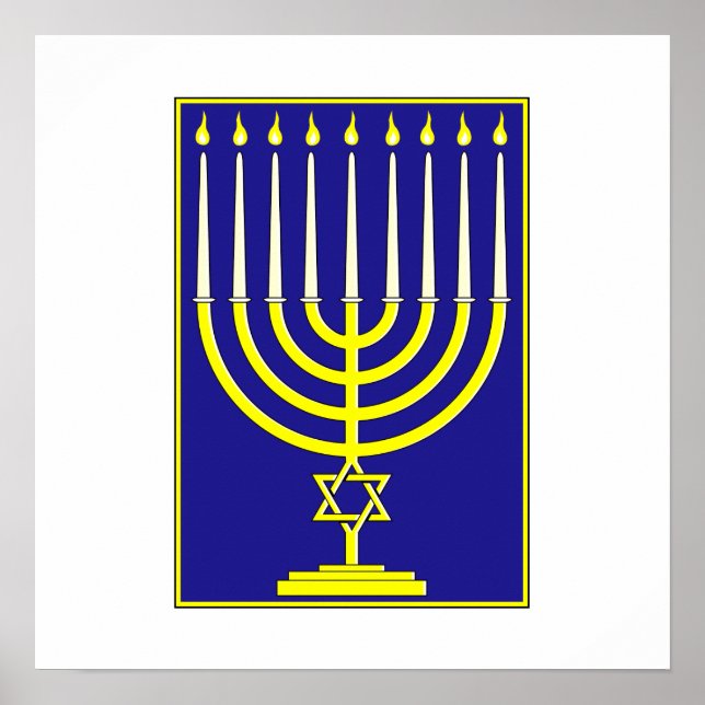 Star von David Menorah Poster (Vorne)