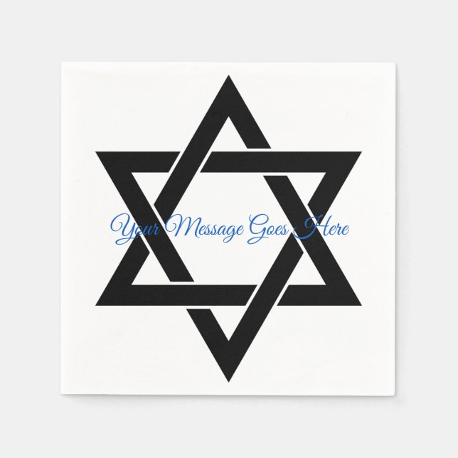 Star von David Napkin mit Text HAMbWG Serviette (Vorderseite)