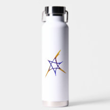 Star von David on Fire Water Flasche