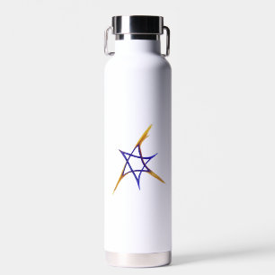 Star von David on Fire Water Flasche