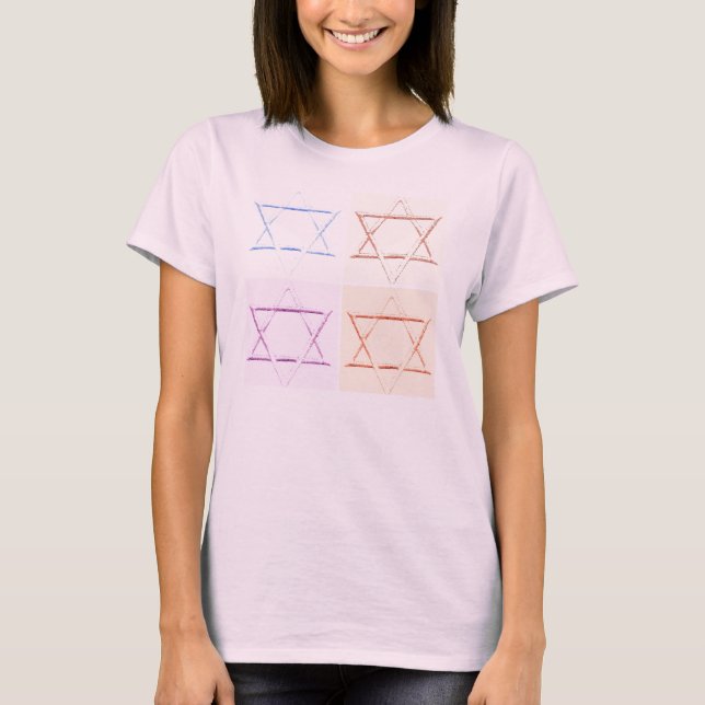 Star von David Pop Art T-Shirt (Vorderseite)