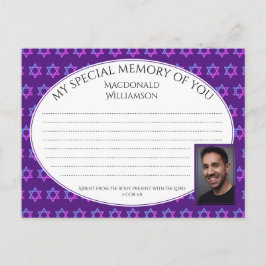 Star von David SHARE A MEMORY Foto Card Postkarte