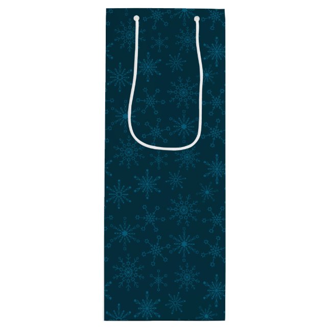 Star von David Snowflakes Geschenktüte Für Weinflaschen (Vorderseite)