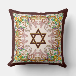 Star von David Vintage barocke jüdische Kunst Kissen
