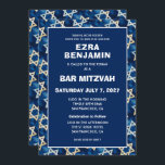 Star von David Watercolor Custom Bar Bat Mitzvah Einladung<br><div class="desc">Perfekte Karte, um eine Fledermausmitzvah, Bar mitzvah oder andere jüdische Feier anzukündigen! Das Sternmuster für Sie auf der Vorder- und Rückseite! Vollständig anpassbar! Klicken Sie auf "Personalisieren" oben, um den Text zu bearbeiten. Klicken Sie auf "Bearbeiten mit dem Design-Tool", um die Schriftart, Farben und Platzierungen anzupassen und das Design auf...</div>