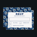 Star von David Watercolor Custom Bar Bat Mitzvah RSVP Karte<br><div class="desc">Perfekte RSVP Karte für eine Fledermausmitzvah, Bar mitzvah oder andere jüdische Feier! Vollständig anpassbar! Klicken Sie auf "Personalisieren" oben, um den Text zu bearbeiten. Klicken Sie auf "Bearbeiten mit dem Design-Tool", um die Schriftart, Farben und Platzierungen anzupassen und das Design auf der Rückseite zu löschen, wenn Sie es vorziehen. Auch...</div>