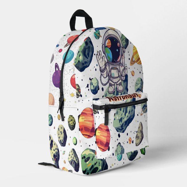 Star Voyager Rucksack - Space-Themed School Bag (Rückseitige Ecke links)