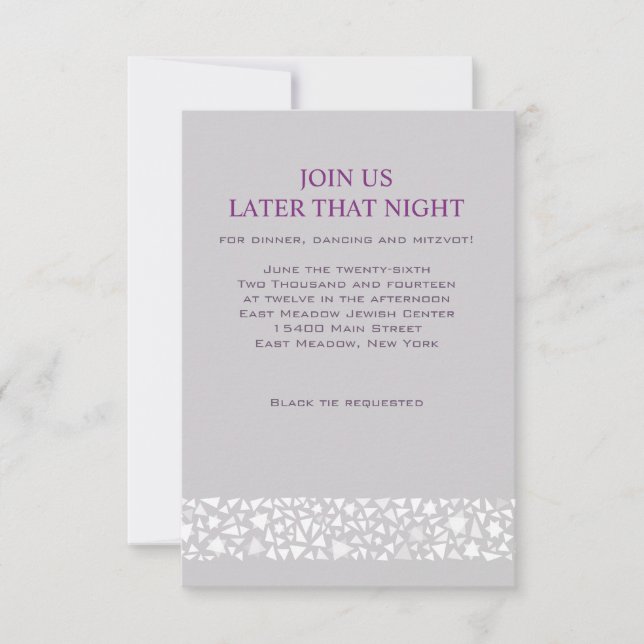 STAR WALL Jüdische Hochzeitsempfangskarte Party Einladung (Vorderseite)