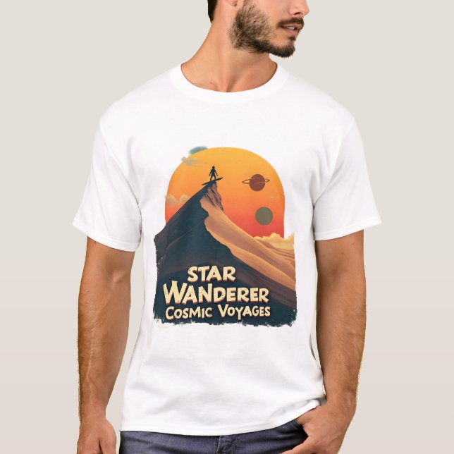 Star Wanderer: Cosmic T-Shirt Retro (Vorderseite)