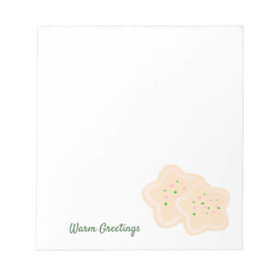 Star Weihnachtscookies Notepad Notizblock