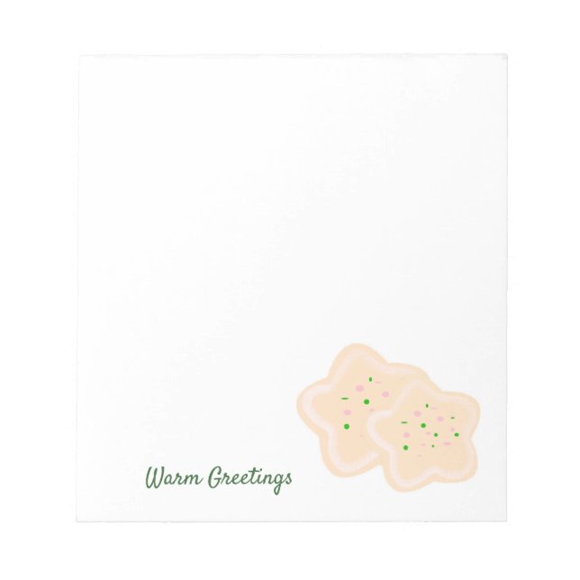 Star Weihnachtscookies Notepad Notizblock (Vorderseite)