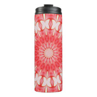 Star White and Red Butterfly Motif Mandala
