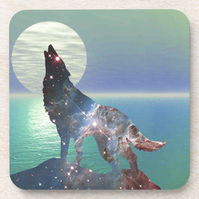 Star Wolf Getränkeuntersetzer (Vorderseite)