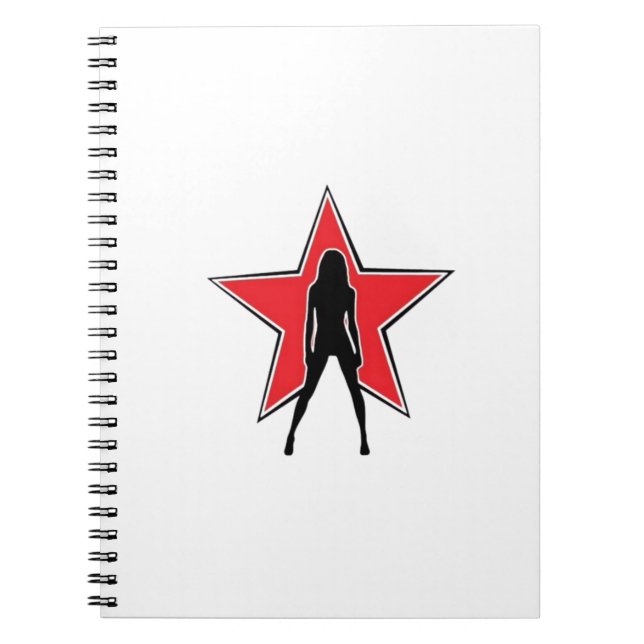 Star Woman Spiral Notebook Notizblock (Vorderseite)