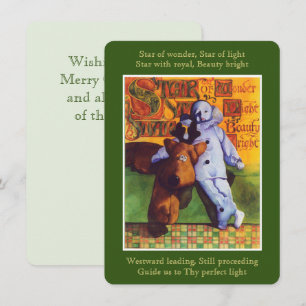 STAR WONDER Flat Christmas Card Feiertagskarte