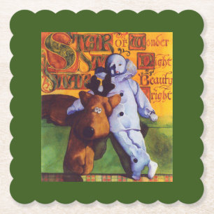 STAR WONDER Scalloped Paper Untersetzer / Green