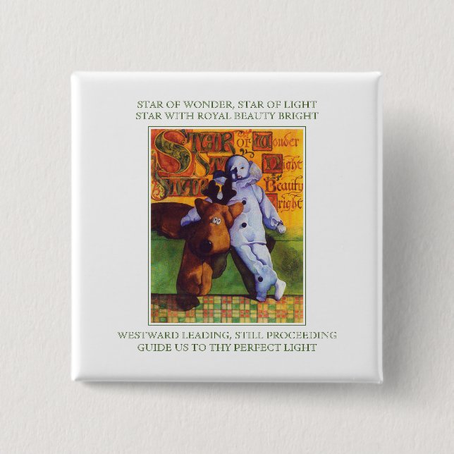 STAR WONDER Square Button Button + Texte (Vorderseite)