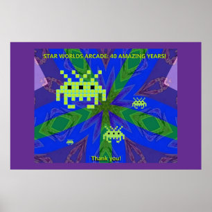 Star Worlds Arcade Party zum 40. Jubiläum Poster
