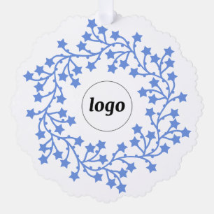 Star Wreath-Logo-Geschäft Ornament Karte