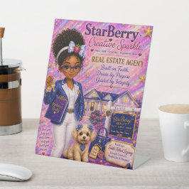 StarBerry Immobilienmakler-Podiumsschild Sockelschild