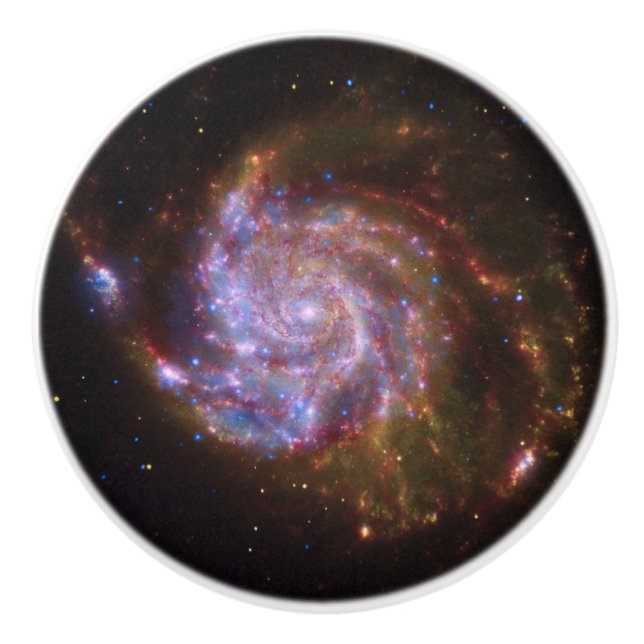 Starbirth im Pinwheel: M101 Galaxy Keramikknauf (Vorderseite)