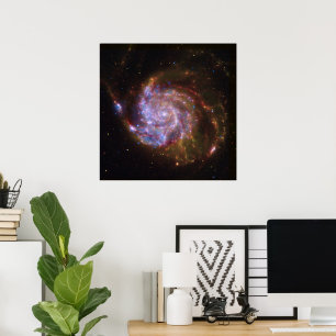 Starbirth im Pinwheel: M101 Galaxy Poster