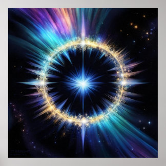 Starbright AI Fantasy Digital Art Print Surreal Poster