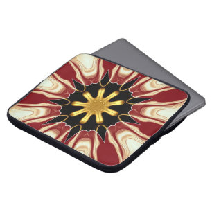 Starburst: Deep Crimson & Gold Luxus-Tech-Schutz Laptopschutzhülle