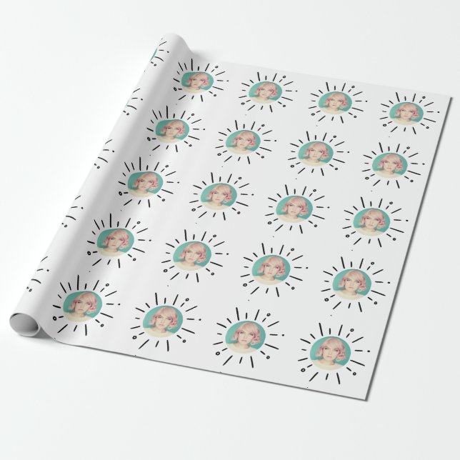 STARBURST | Simple Custom Fun Photo Wrapping Paper Geschenkpapier (Ungerollt)