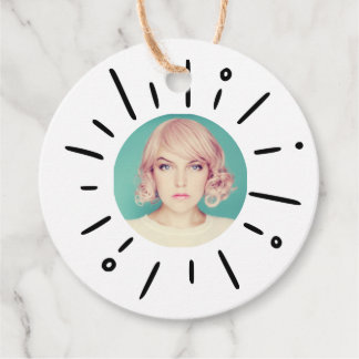 STARBURST | Simple Round Fun Custom Photo Geschenkanhänger