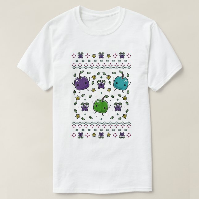 Stardew Valley Junimo & Stardrop Crochet Design -  T-Shirt (Design vorne)